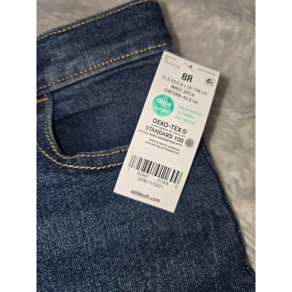 NWT OshKosh B'gosh Boys Wide Leg Jeans - Size 8R (8 Regular) Medium Wash